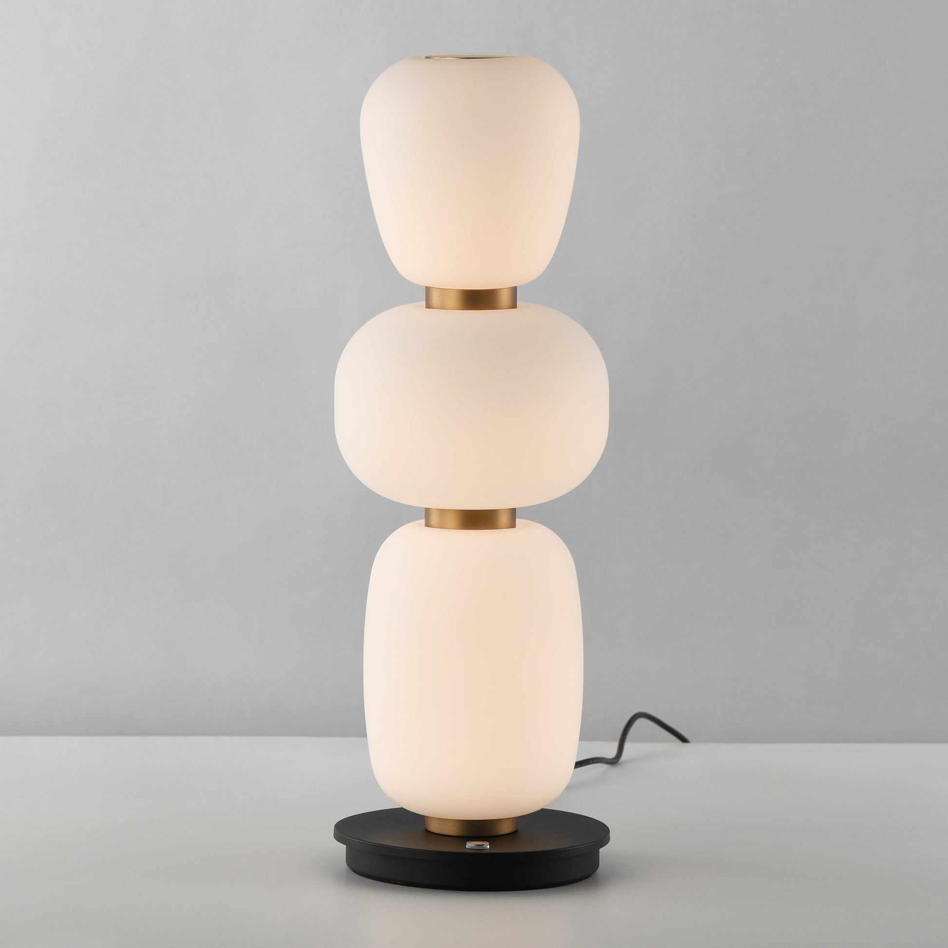 Soji Triple Stack Portable Lamp Black/Gold by ET2
