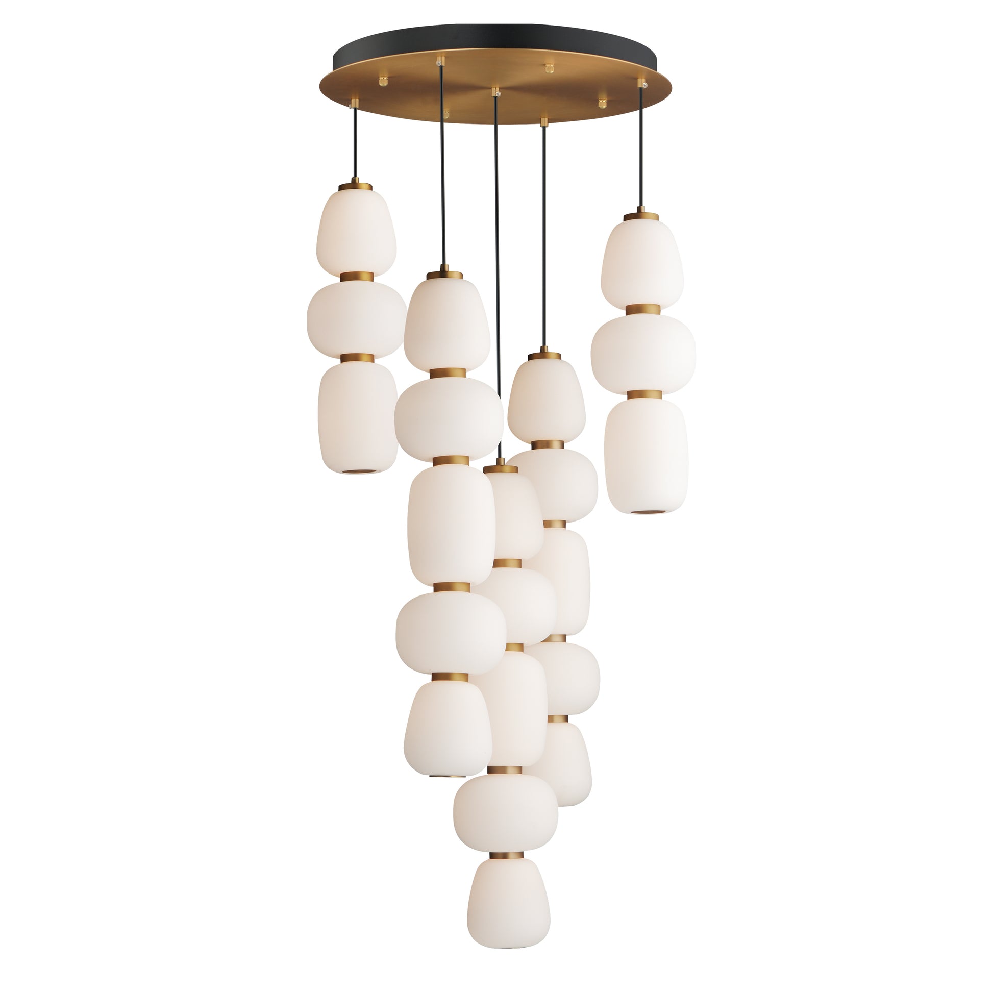Soji 5-Light Chandelier Black/Gold by ET2