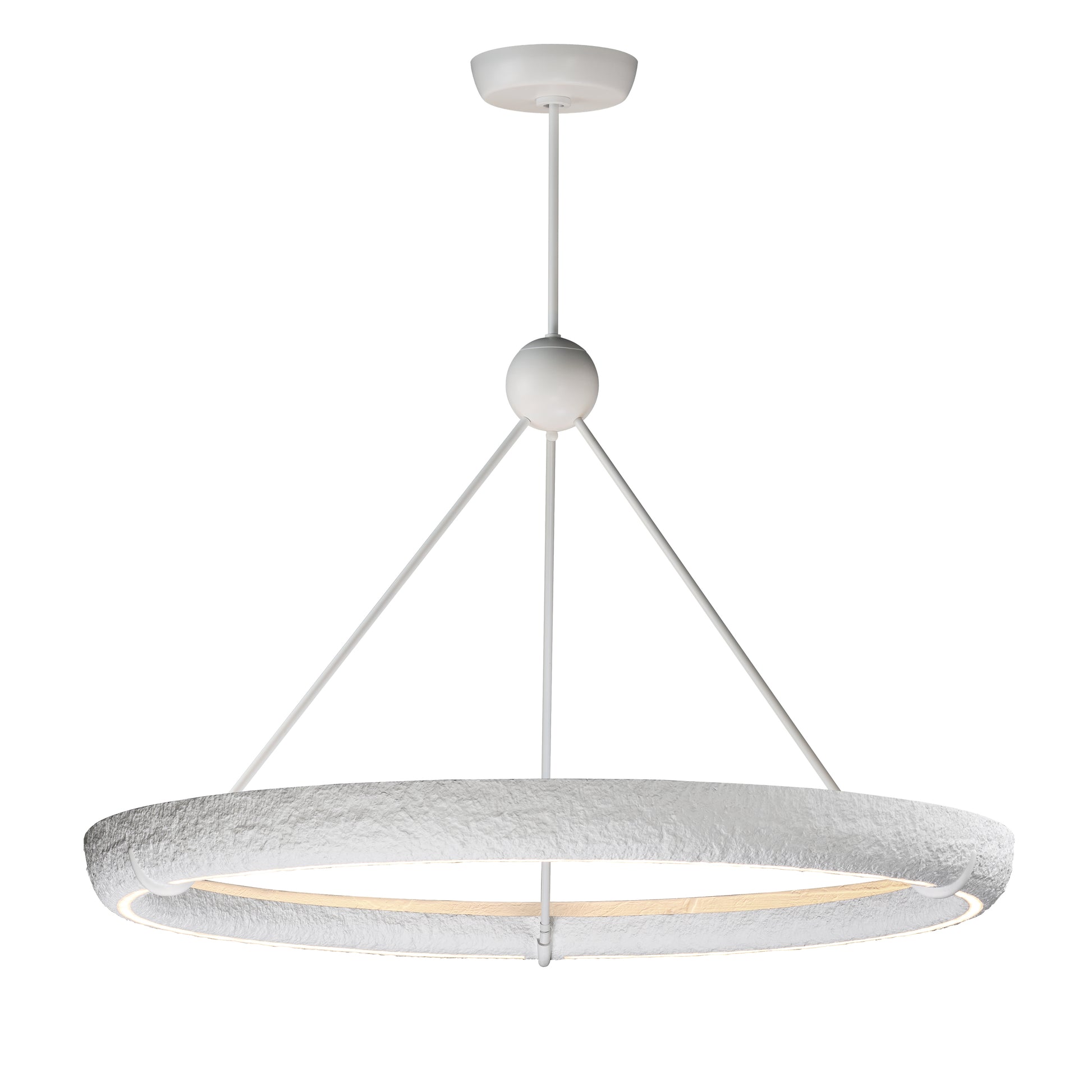 Geist 48" LED Pendant Textured White by ET2