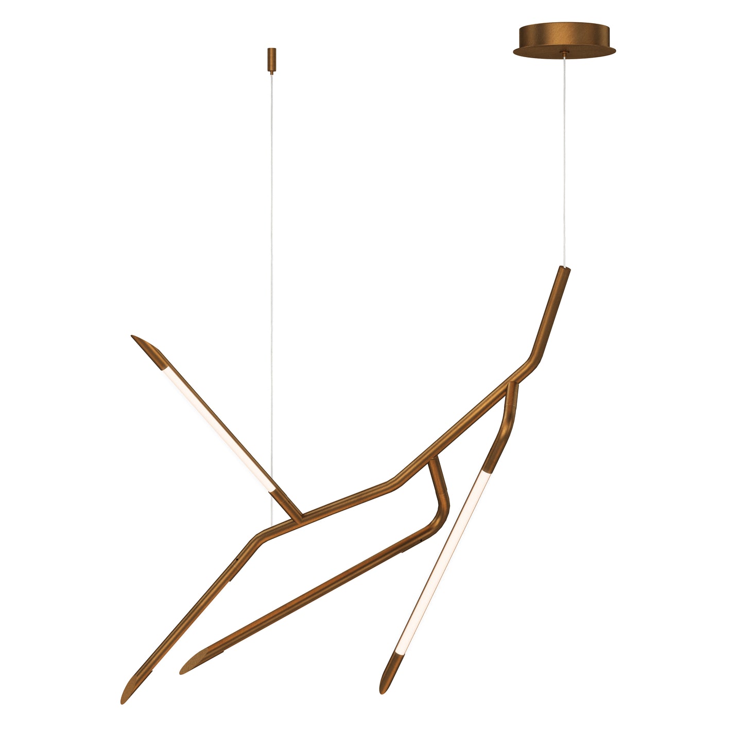 Scion 27" LED Pendant Weathered Brass by ET2