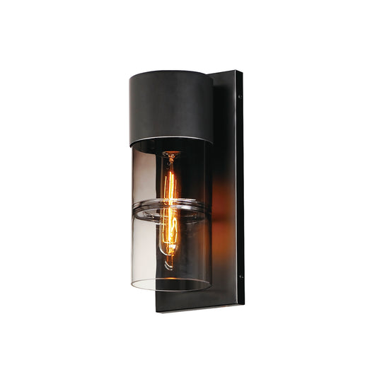 Smokestack Small LED Outdoor Wall Sconce Black by ET2