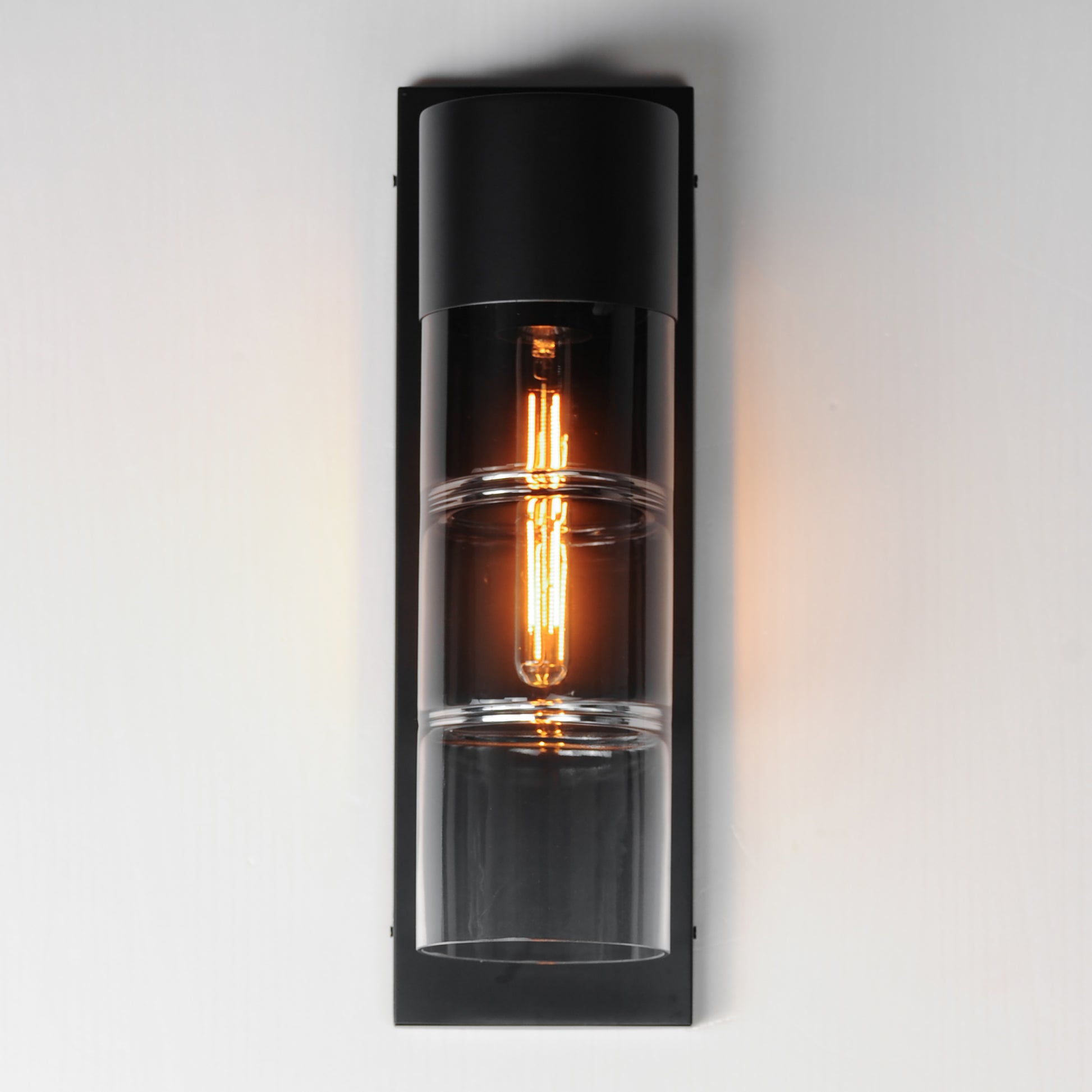 Smokestack Large LED Outdoor Wall Sconce Black by ET2