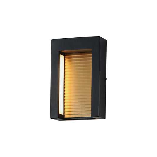 Alcove Small LED Outdoor Wall Sconce Black/Gold by ET2