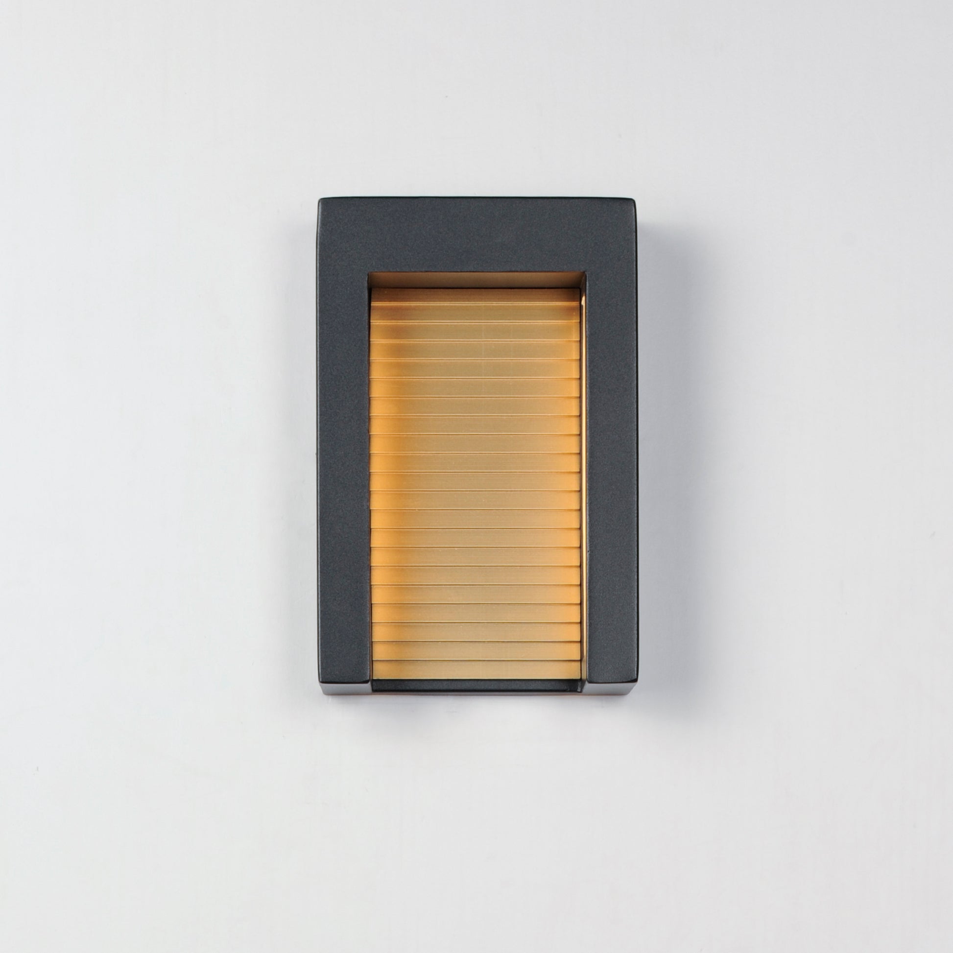 Alcove Small LED Outdoor Wall Sconce Black/Gold by ET2