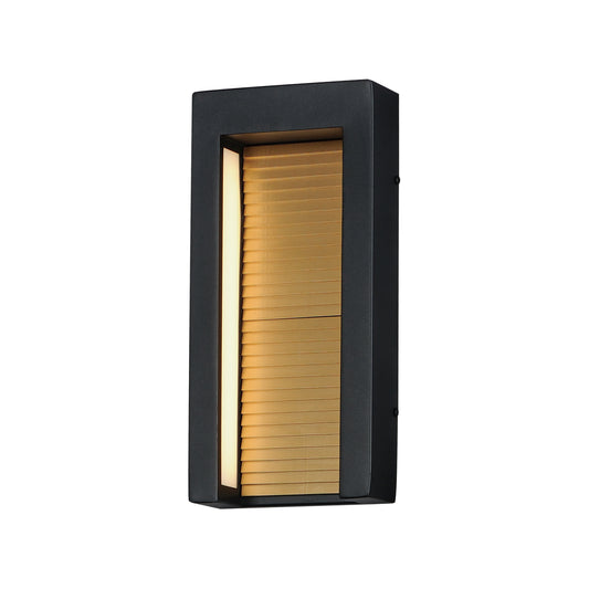 Alcove Medium LED Outdoor Wall Sconce Black/Gold by ET2