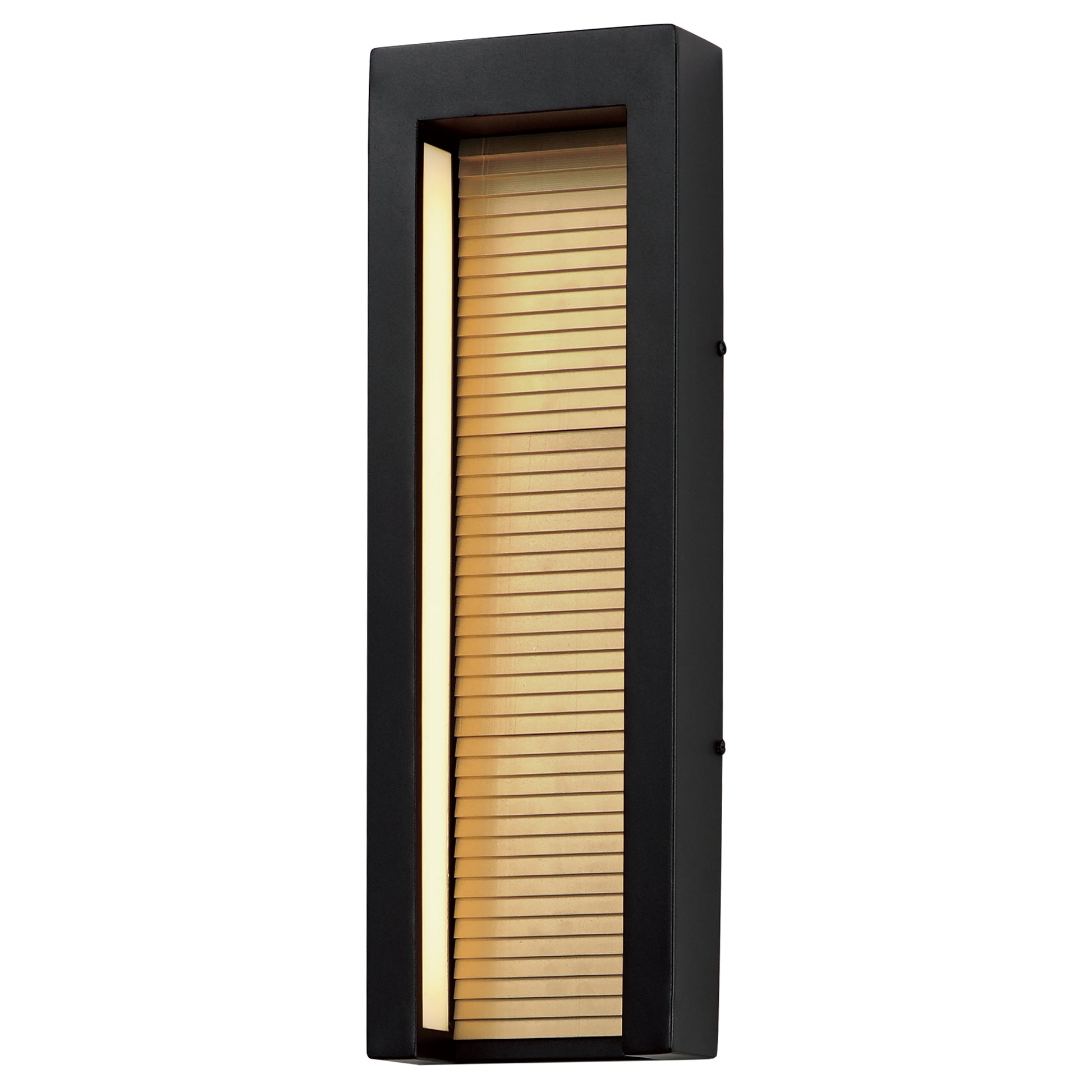 Alcove Large LED Outdoor Wall Sconce Black/Gold by ET2