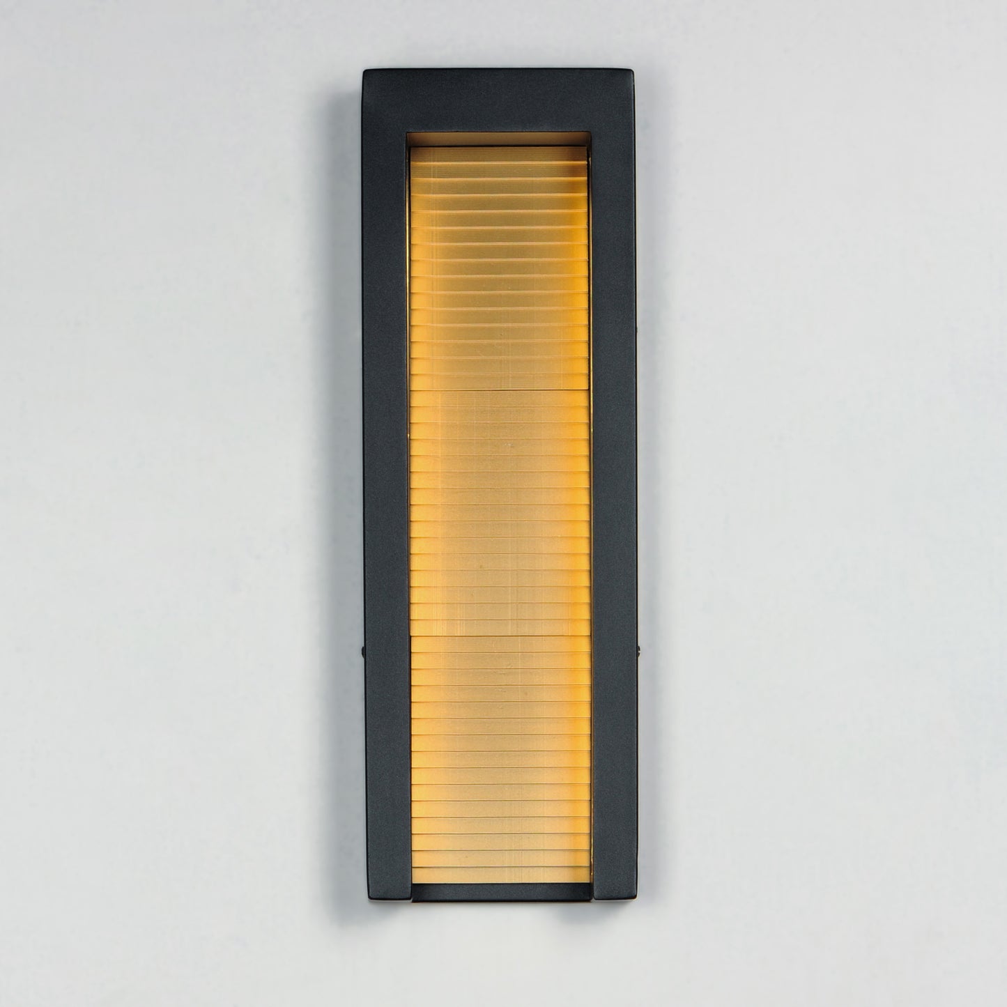 Alcove Large LED Outdoor Wall Sconce Black/Gold by ET2