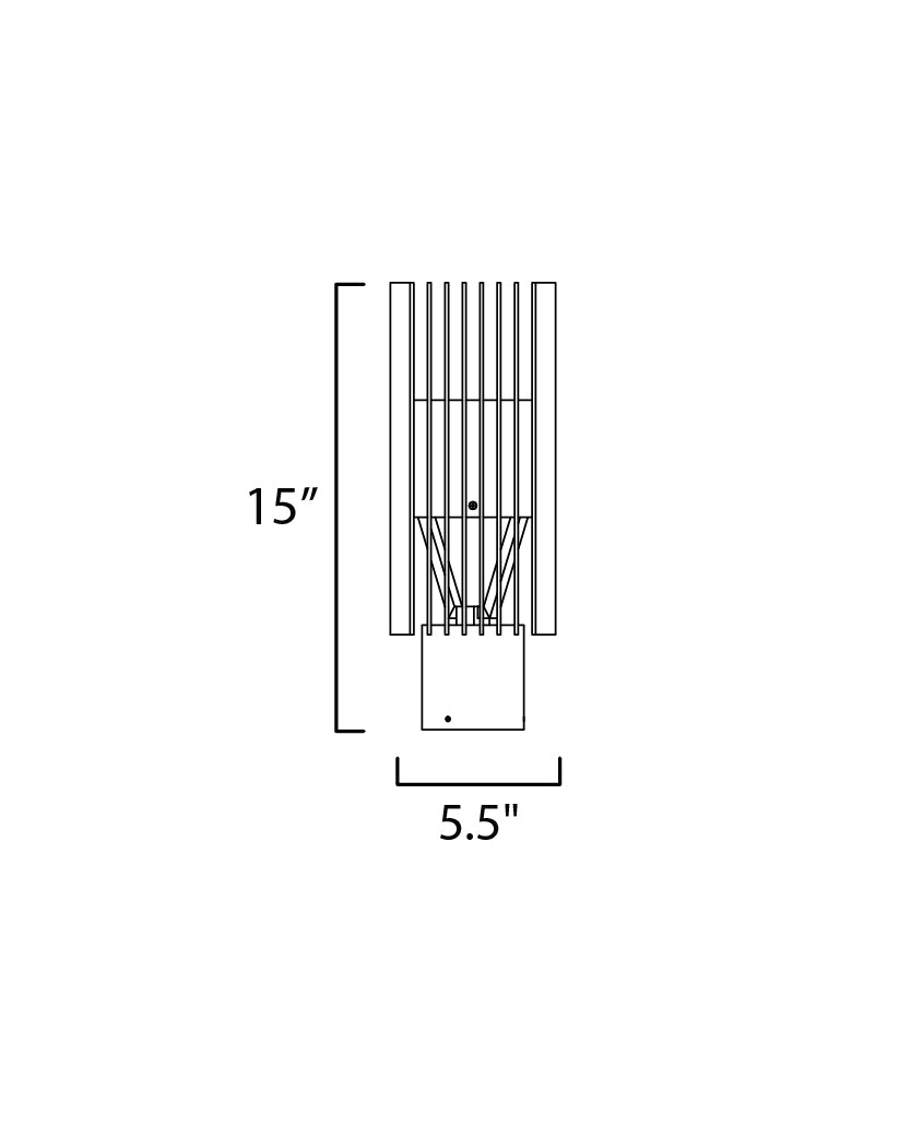 Rampart LED Outdoor Post Mount Black by ET2