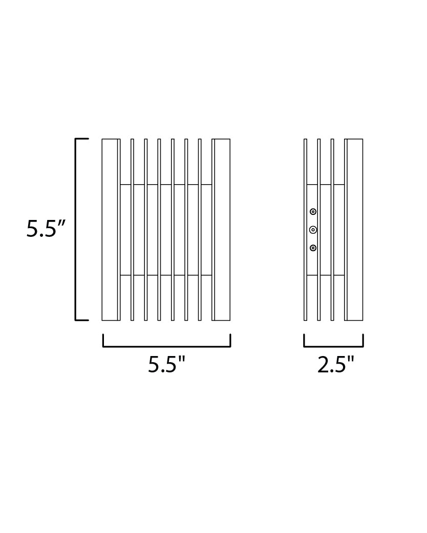 Rampart Small LED Outdoor Wall Sconce Black by ET2