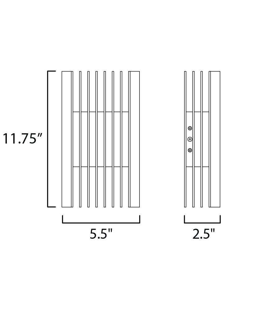 Rampart Medium LED Outdoor Wall Sconce Black by ET2