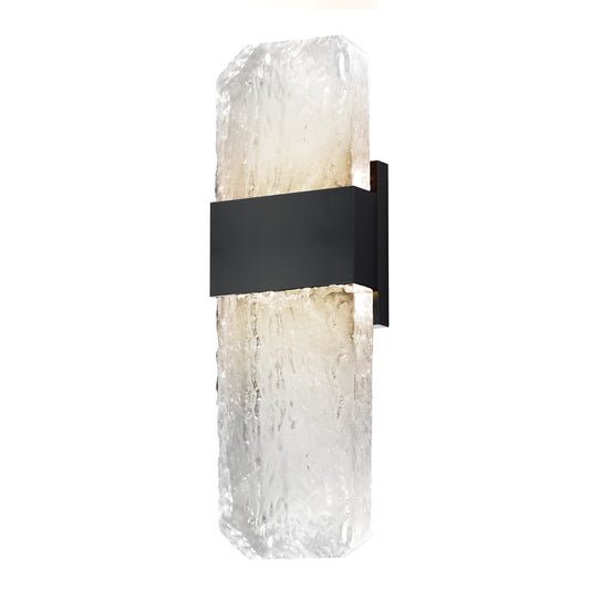 Rune LED Outdoor Wall Sconce Medium Black by ET2