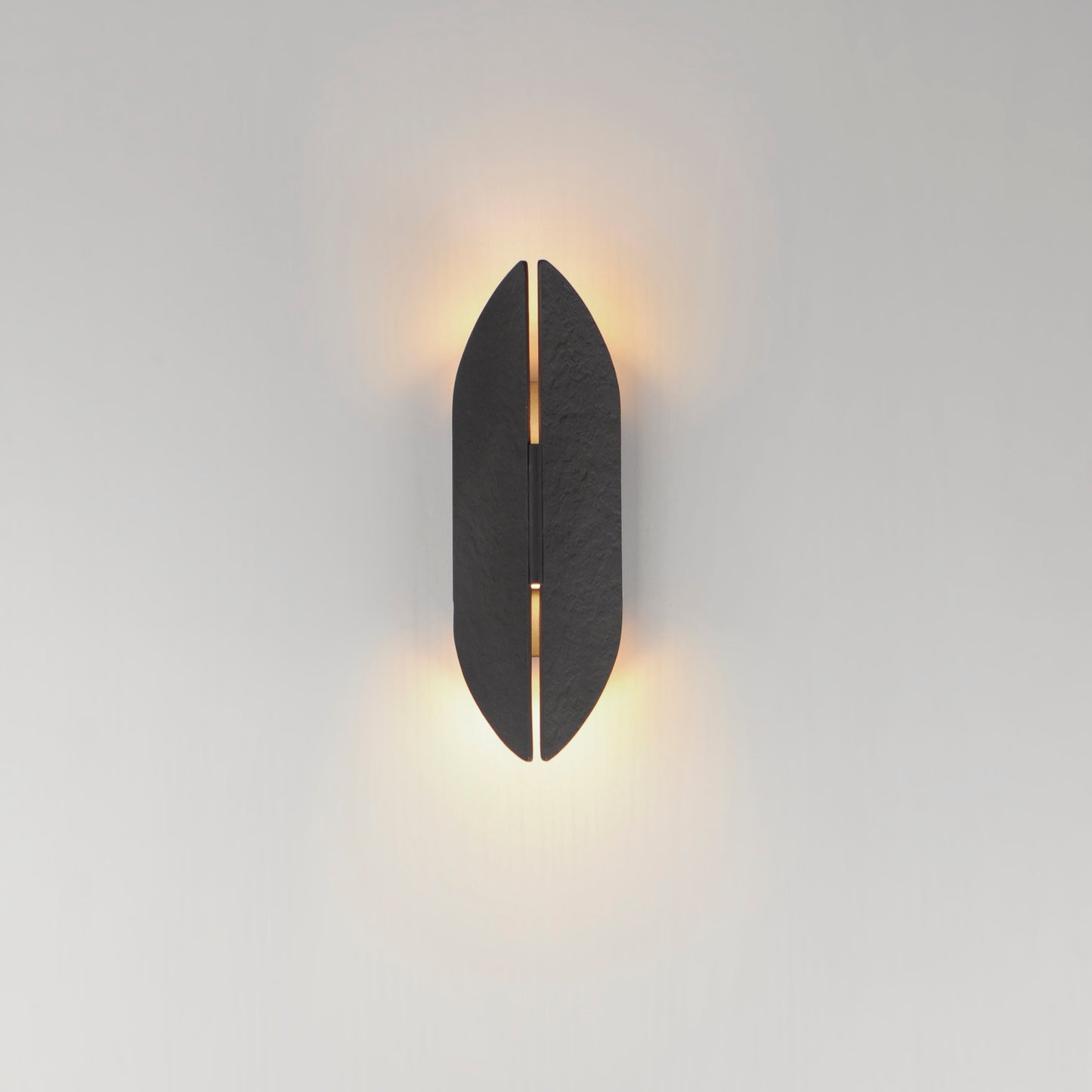 Tectonic 14" Outdoor LED Sconce Black/Antique Brass by ET2
