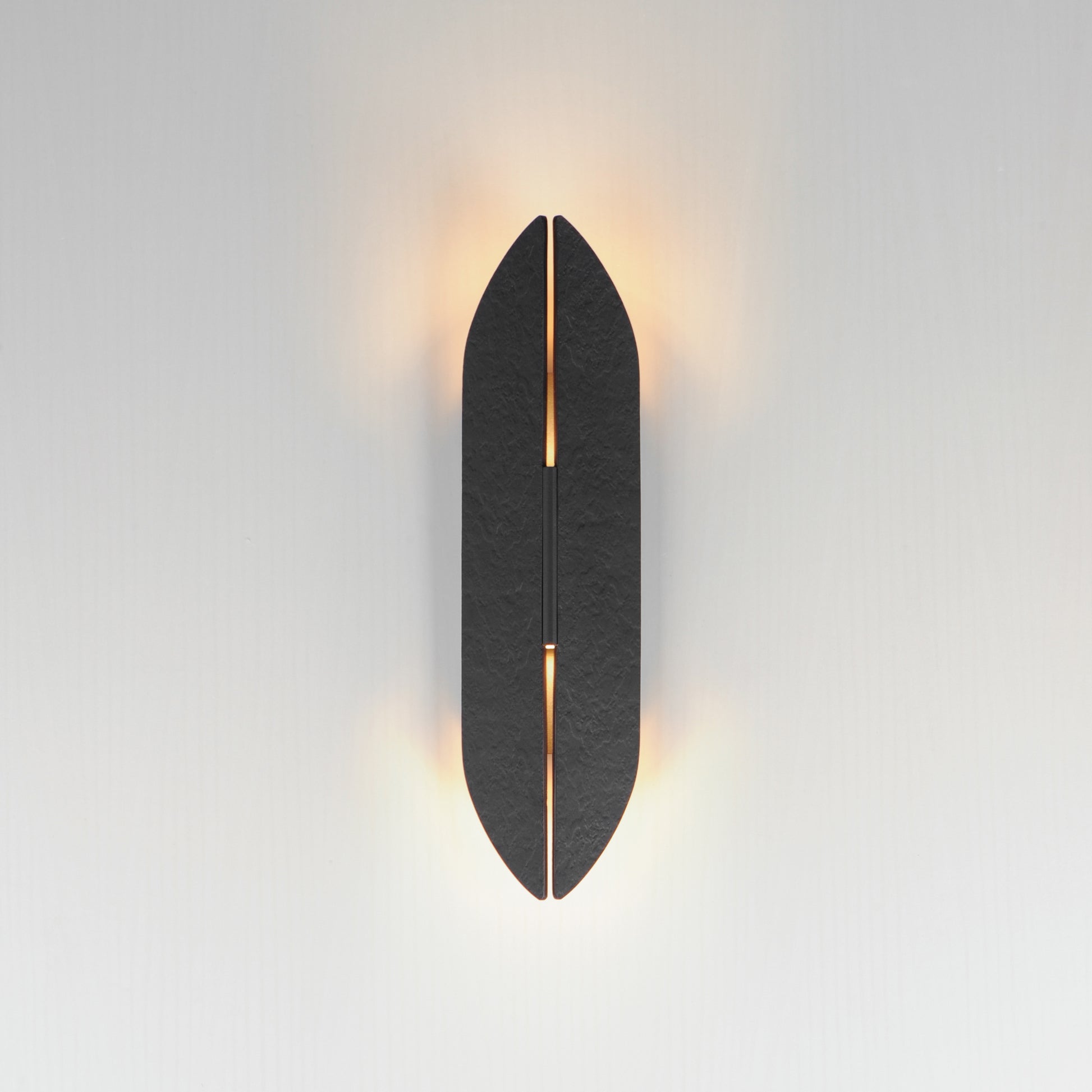 Tectonic 18" Outdoor LED Sconce Black/Antique Brass by ET2