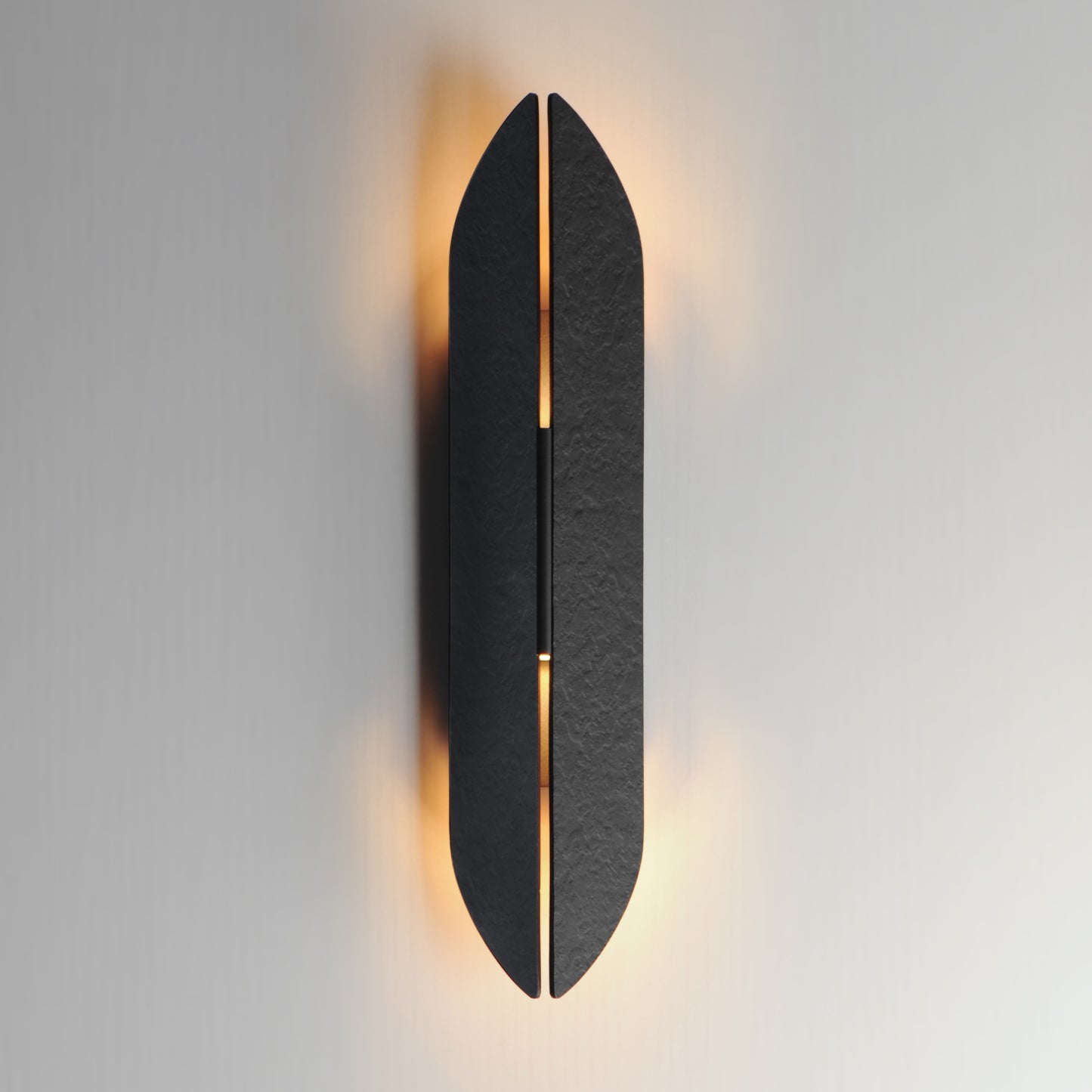 Tectonic 22" Outdoor LED Sconce Black/Antique Brass by ET2