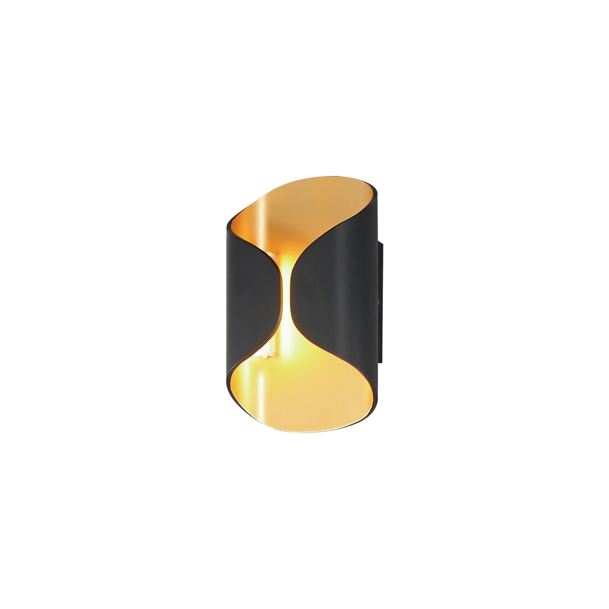 Folio 10" LED Outdoor Wall Sconce Black/Gold by ET2
