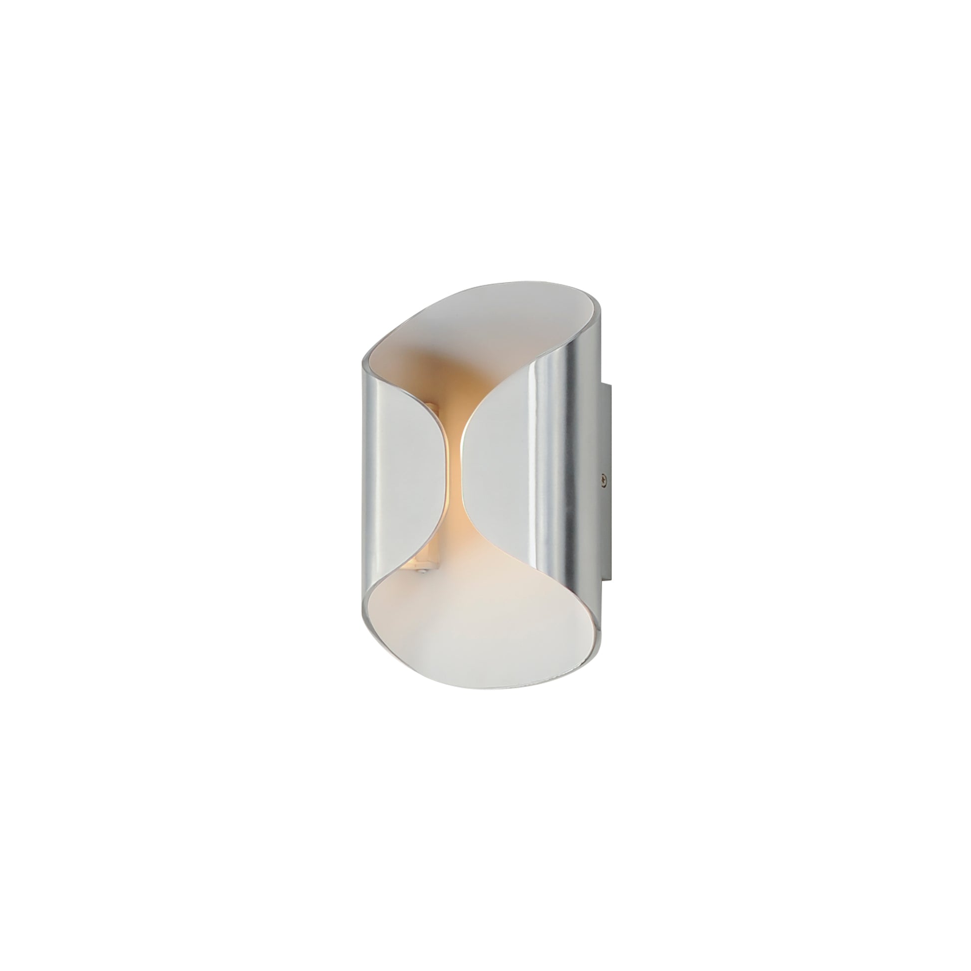 Folio 10" LED Outdoor Wall Sconce Satin Aluminum/White by ET2