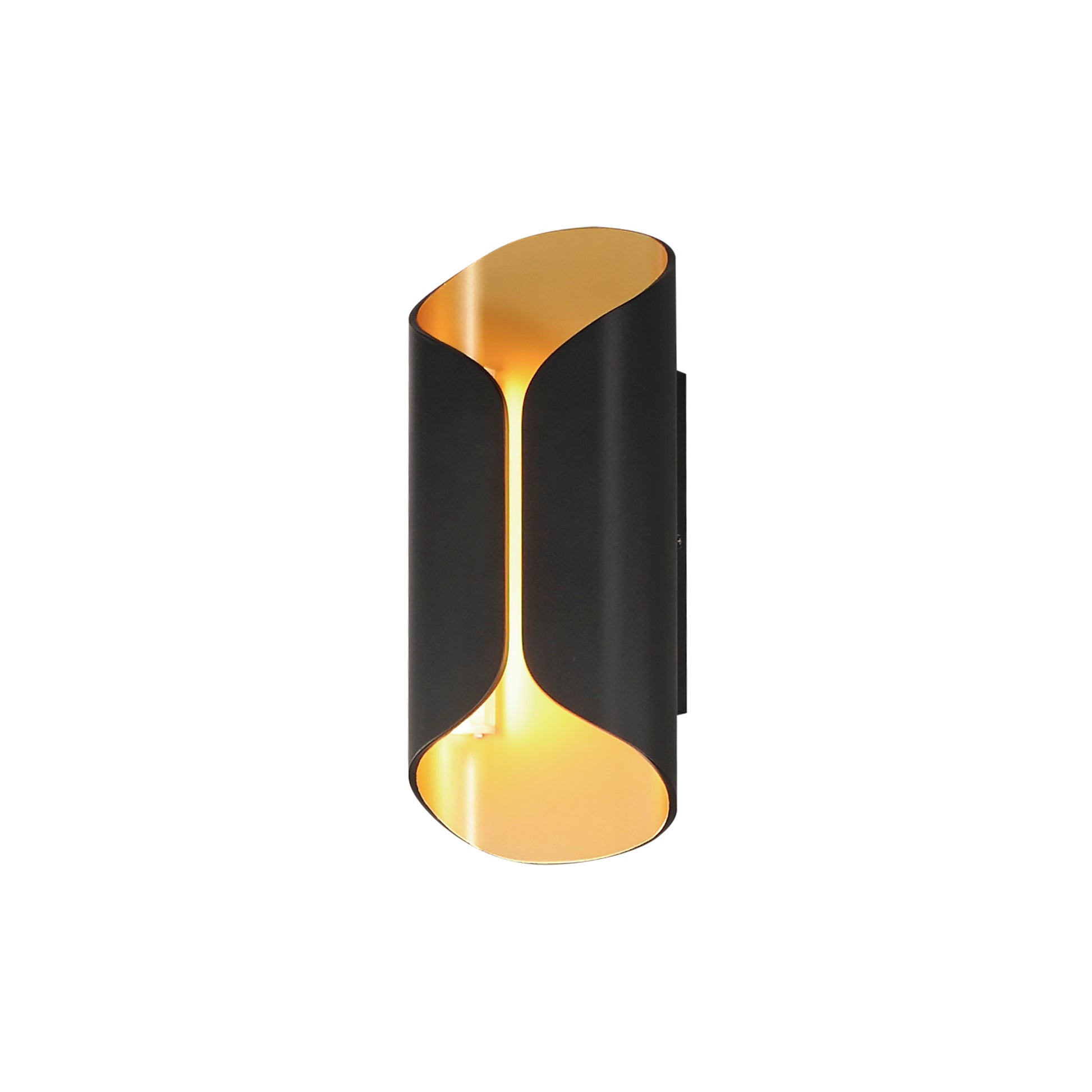 Folio 14" LED Outdoor Wall Sconce Black/Gold by ET2