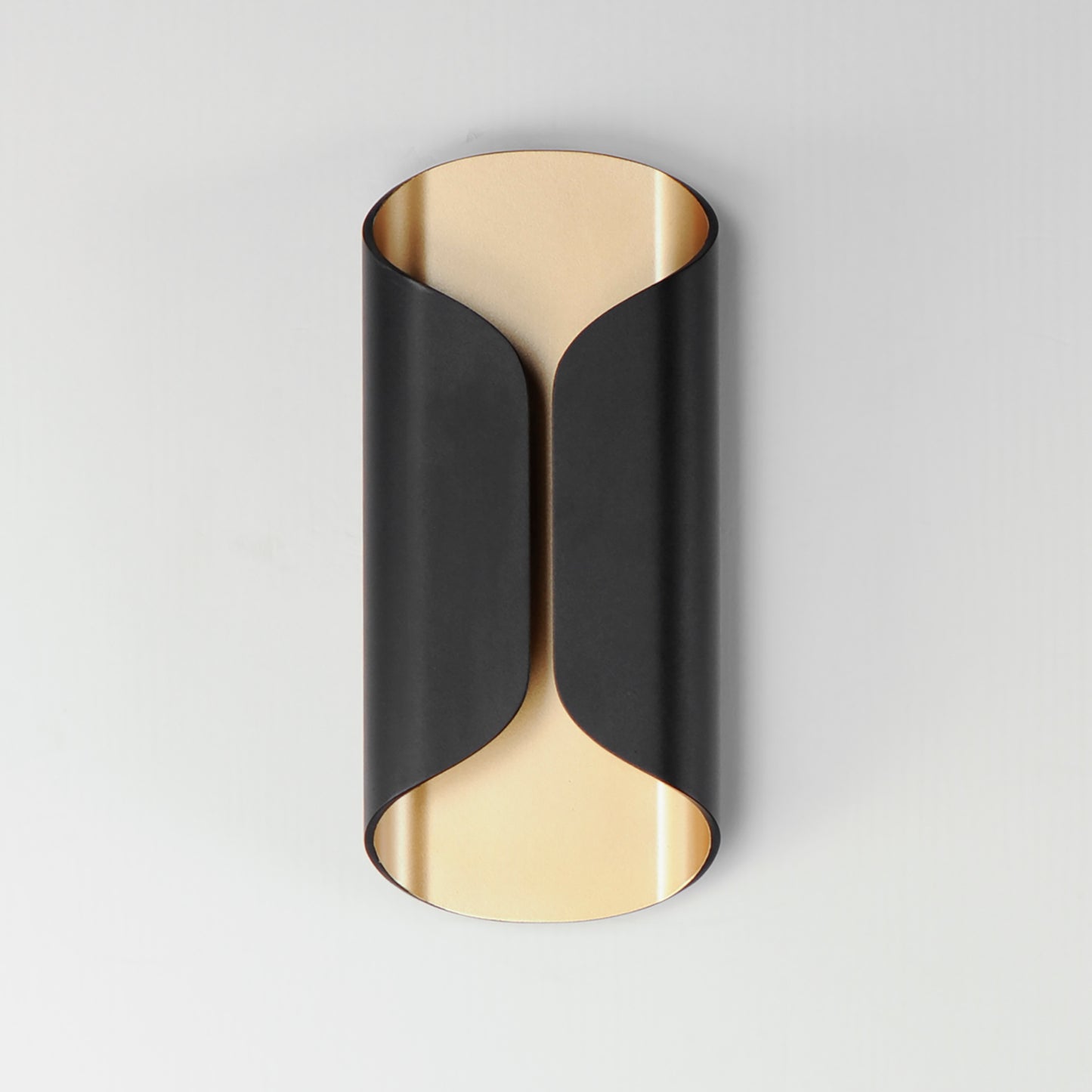 Folio 14" LED Outdoor Wall Sconce Black/Gold by ET2