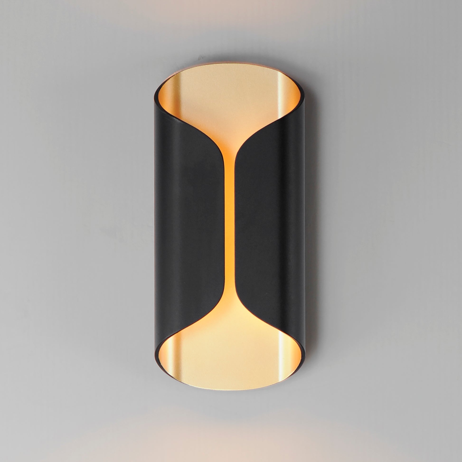 Folio 14" LED Outdoor Wall Sconce Black/Gold by ET2