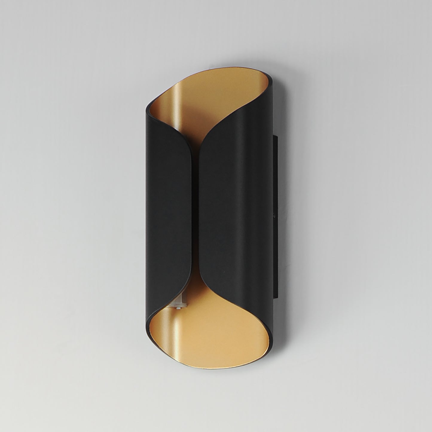 Folio 14" LED Outdoor Wall Sconce Black/Gold by ET2