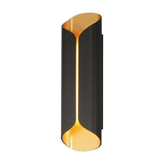 Folio 20" LED Outdoor Wall Sconce Black/Gold by ET2