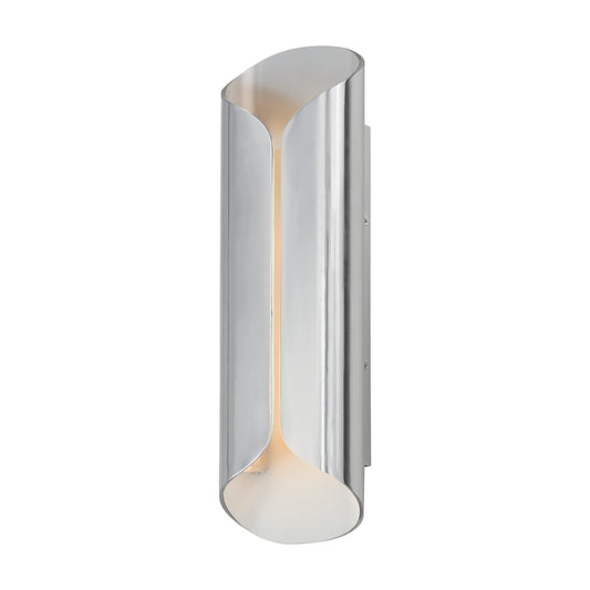 Folio 20" LED Outdoor Wall Sconce Satin Aluminum/White by ET2
