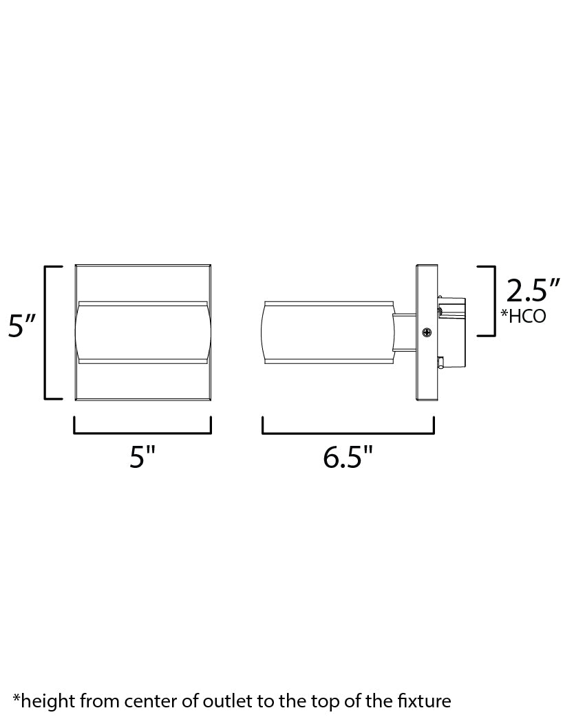 Modular LED Outdoor Wall Sconce Black by ET2