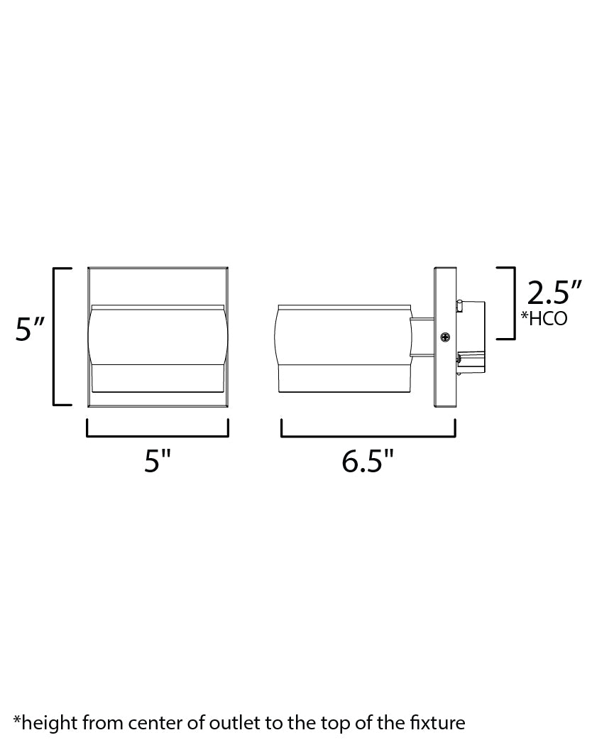 Modular Can LED Sconce Black by ET2