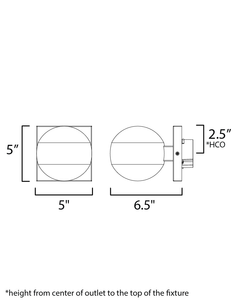 Modular Globe LED Sconce Black by ET2