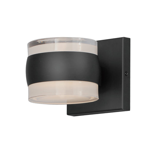 Modular Can 2-Light LED Sconce Black by ET2
