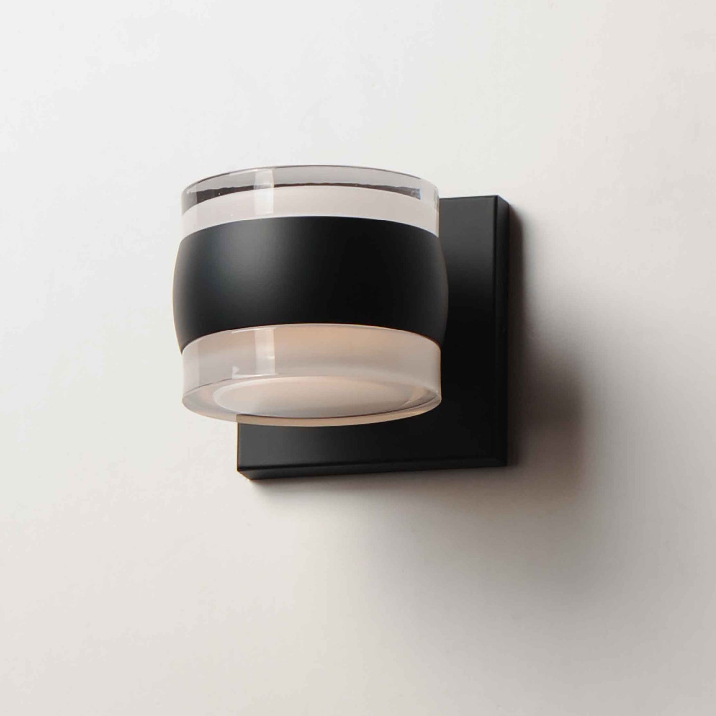 Modular Can 2-Light LED Sconce Black by ET2