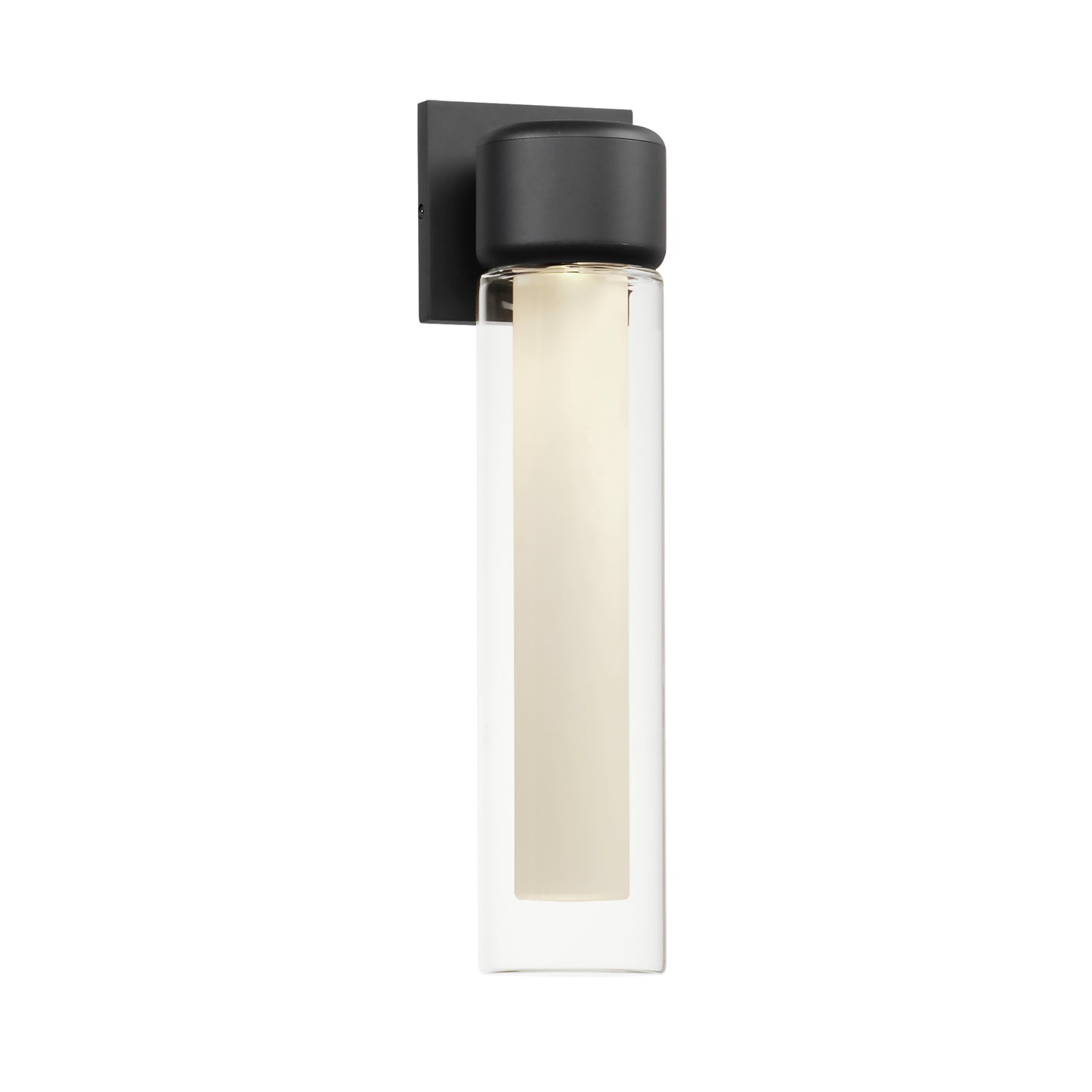 Dram Medium LED Outdoor Sconce Black by ET2