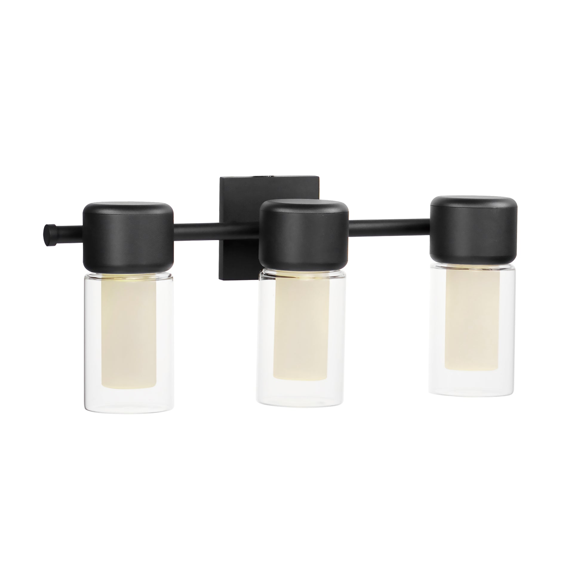 Dram 3-Light LED Bath Sconce Black by ET2