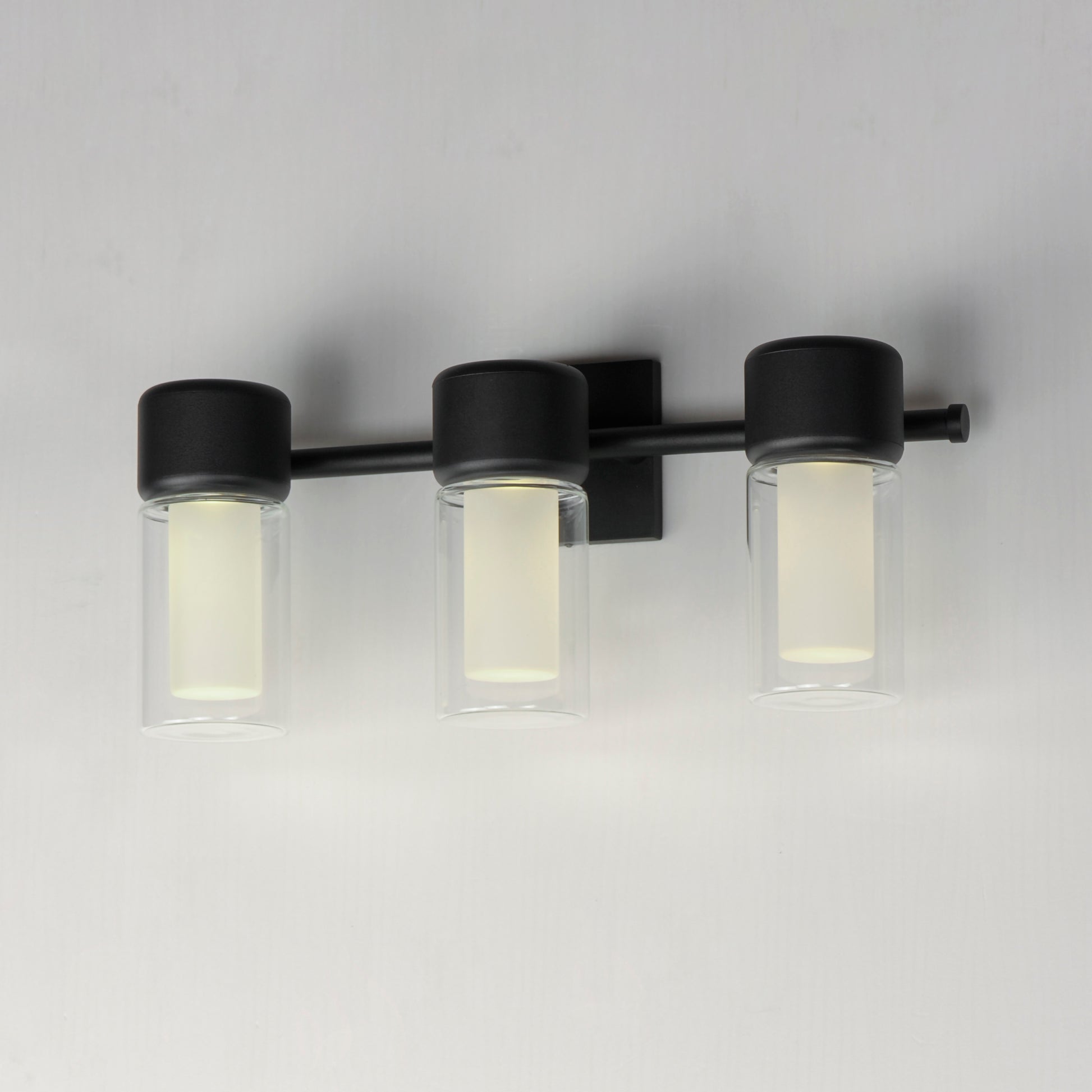 Dram 3-Light LED Bath Sconce Black by ET2