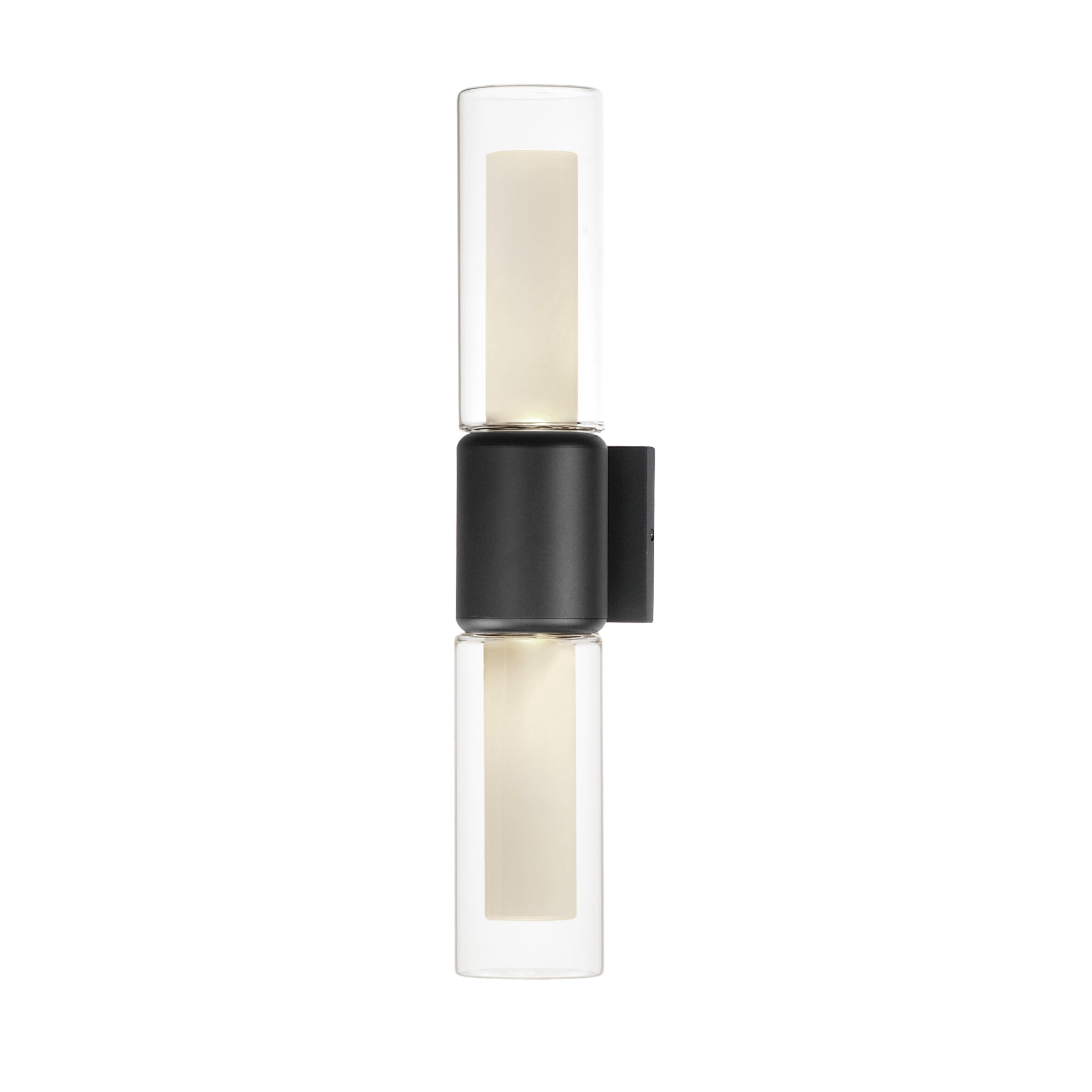 Dram 2-Light Large LED Outdoor Sconce Black by ET2