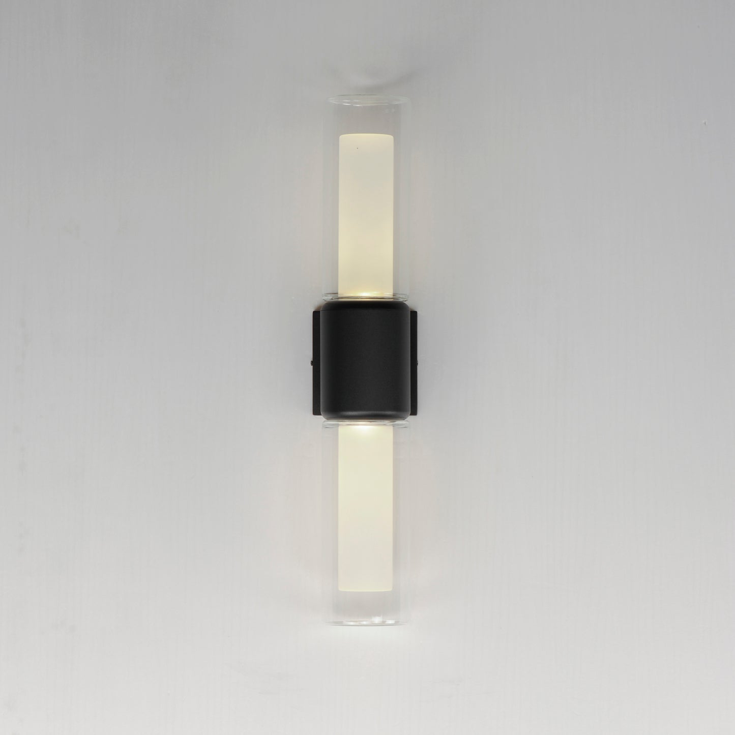 Dram 2-Light Large LED Outdoor Sconce Black by ET2