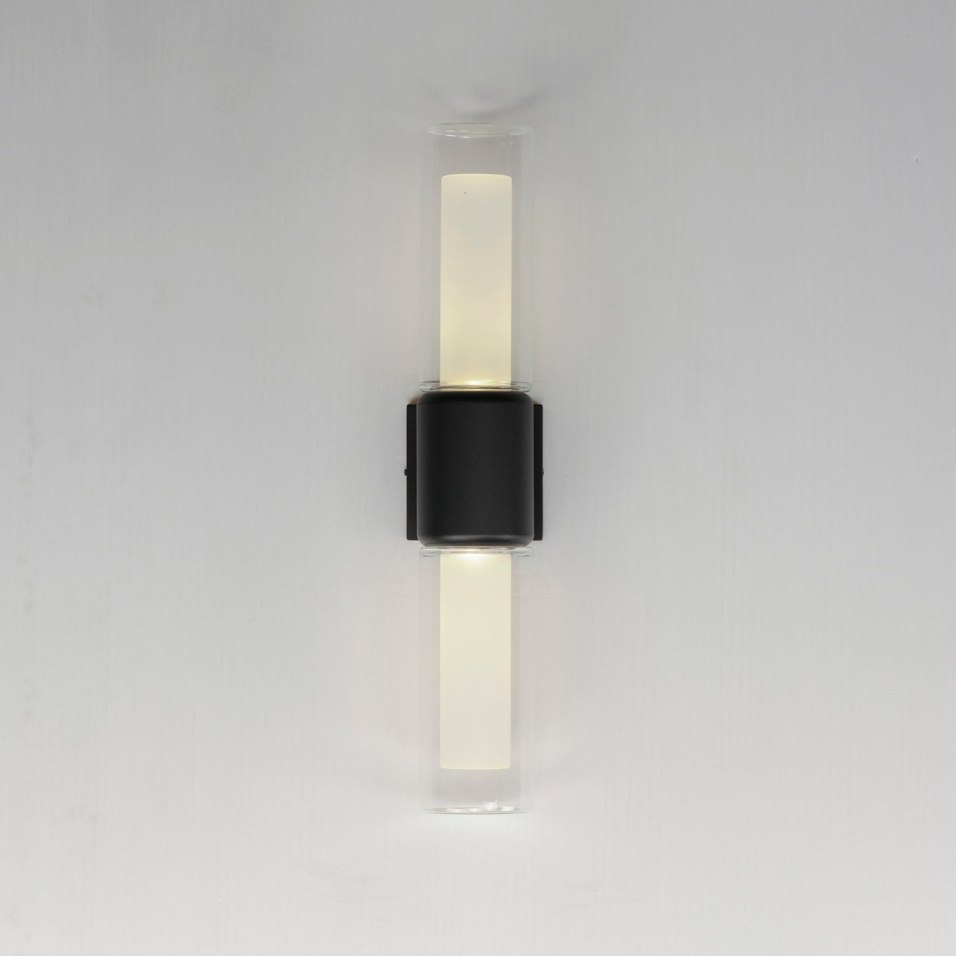 Dram 2-Light Large LED Outdoor Sconce Black by ET2