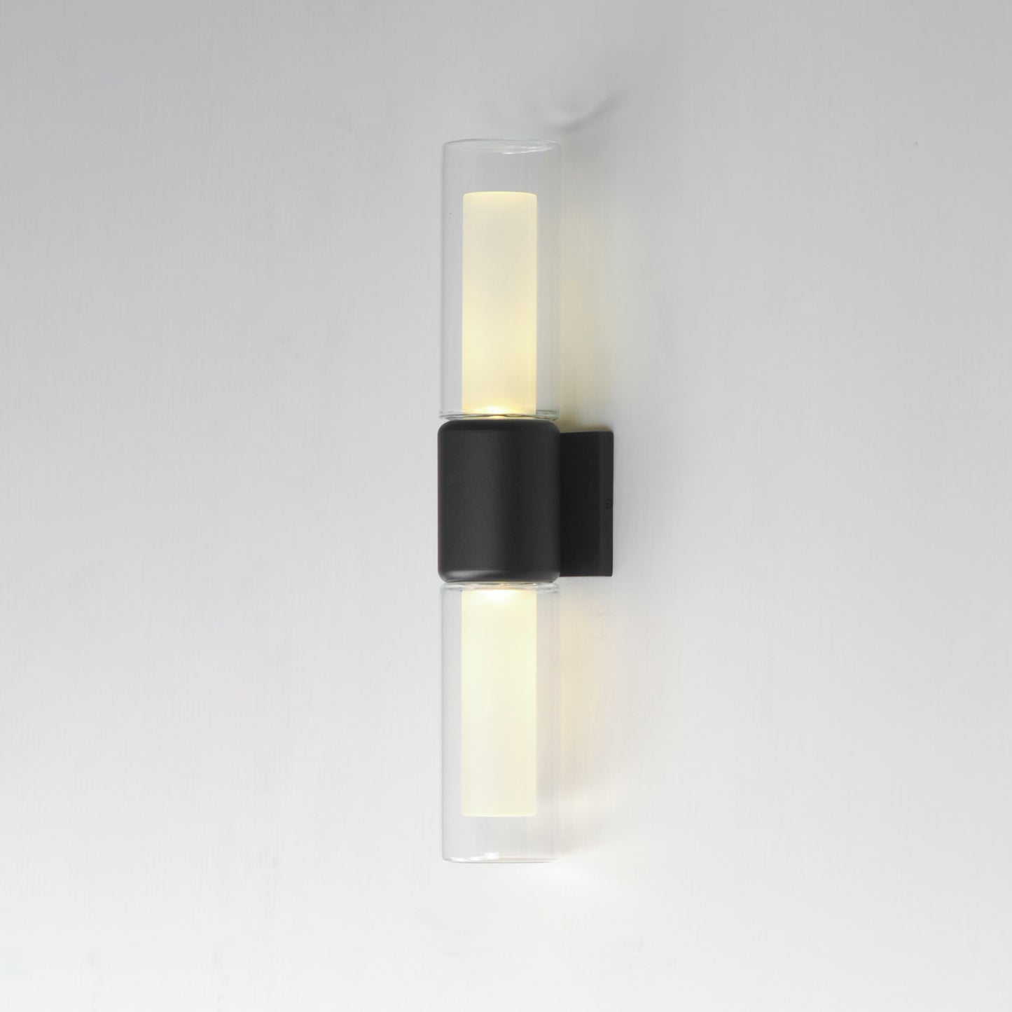 Dram 2-Light Large LED Outdoor Sconce Black by ET2