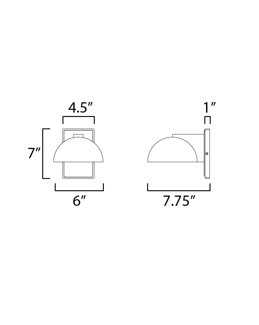 Cauldron 6" LED Wall Sconce Gold by ET2