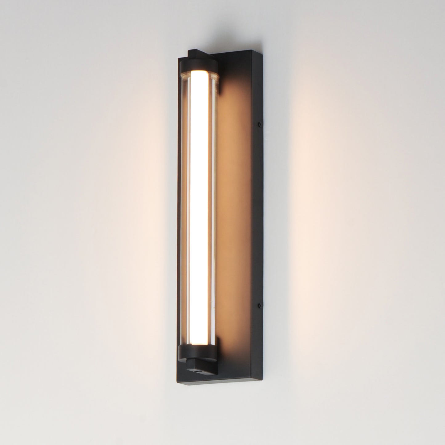 Fuse 18" LED Outdoor Wall Sconce Black/Gold by ET2