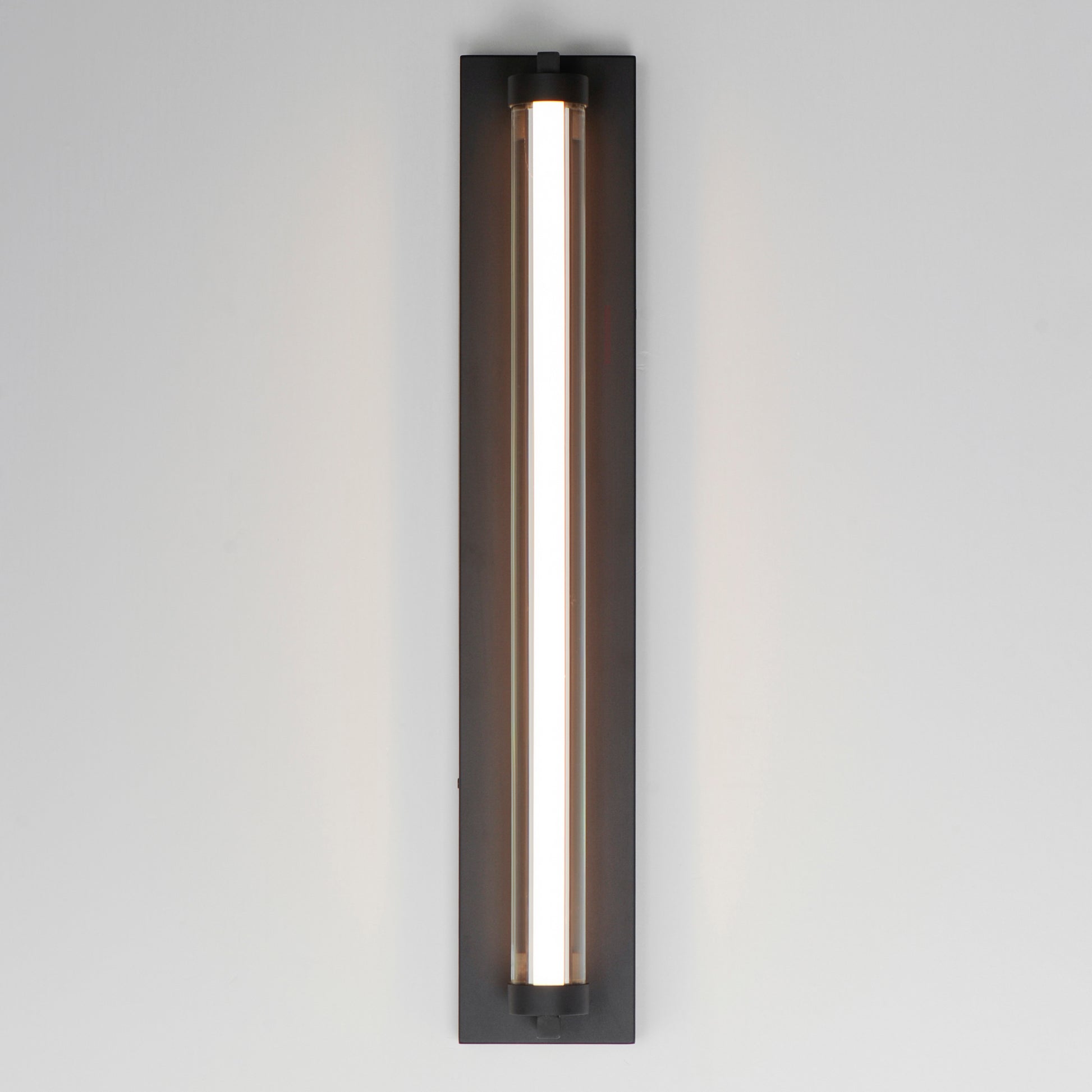Fuse 27" LED Outdoor Wall Sconce Black/Gold by ET2