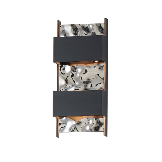Coulee LED Outdoor Wall Sconce Black by ET2