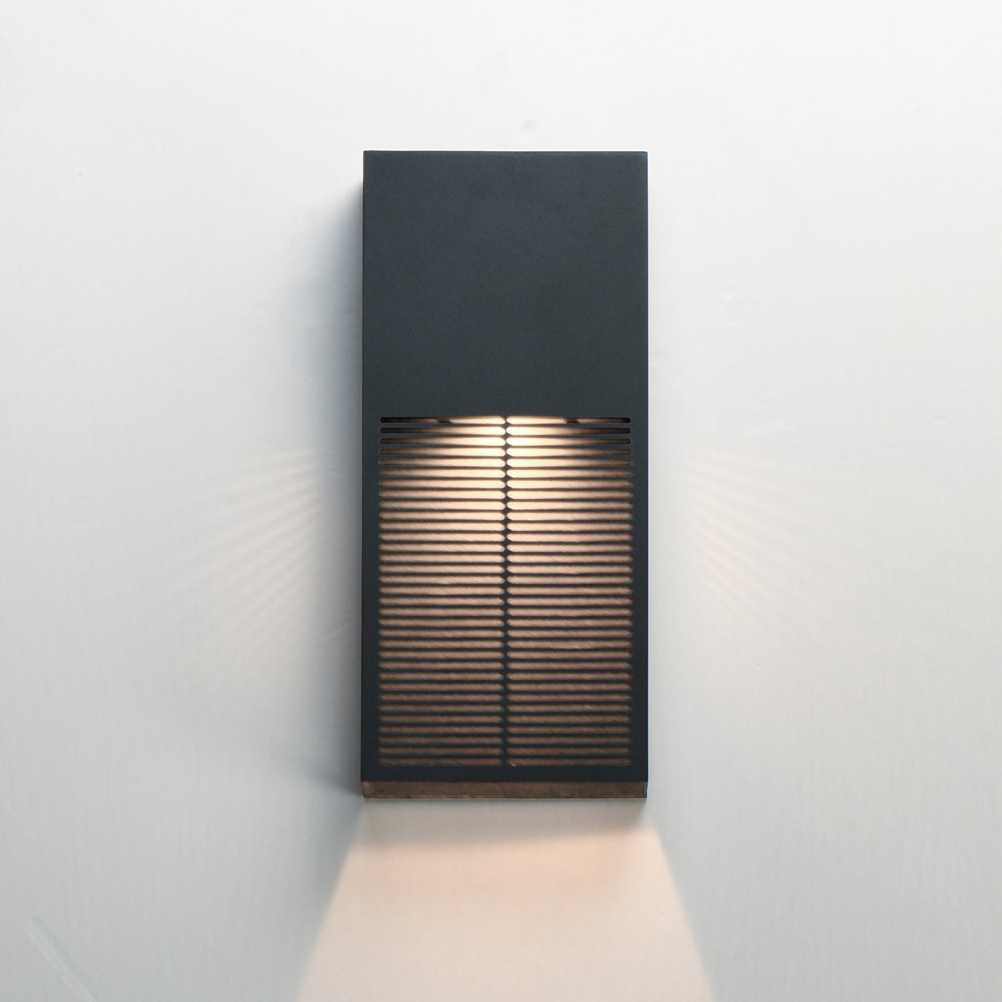 Grate 14" LED Outdoor Wall Sconce Black by ET2