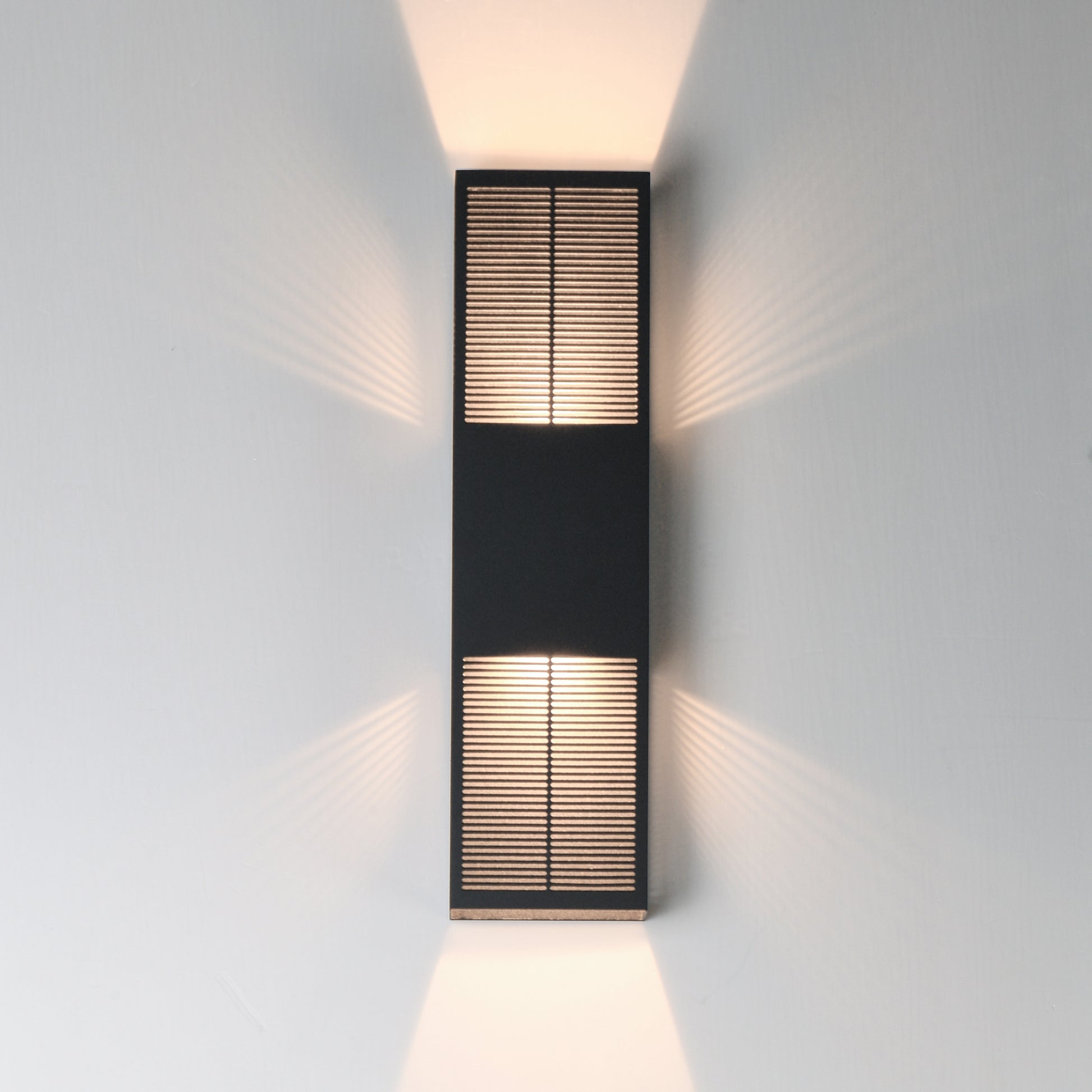 Grate 24" LED Outdoor Wall Sconce Black by ET2