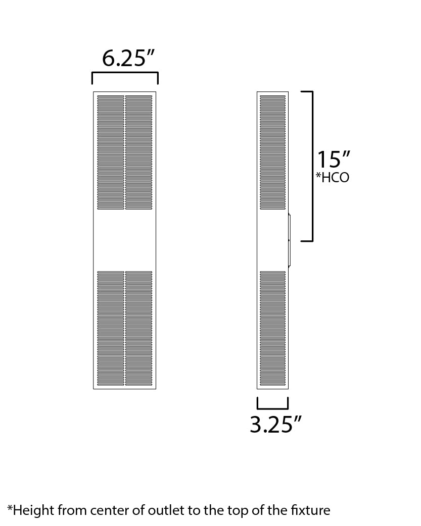 Grate 30" LED Outdoor Wall Sconce Architectural Bronze by ET2