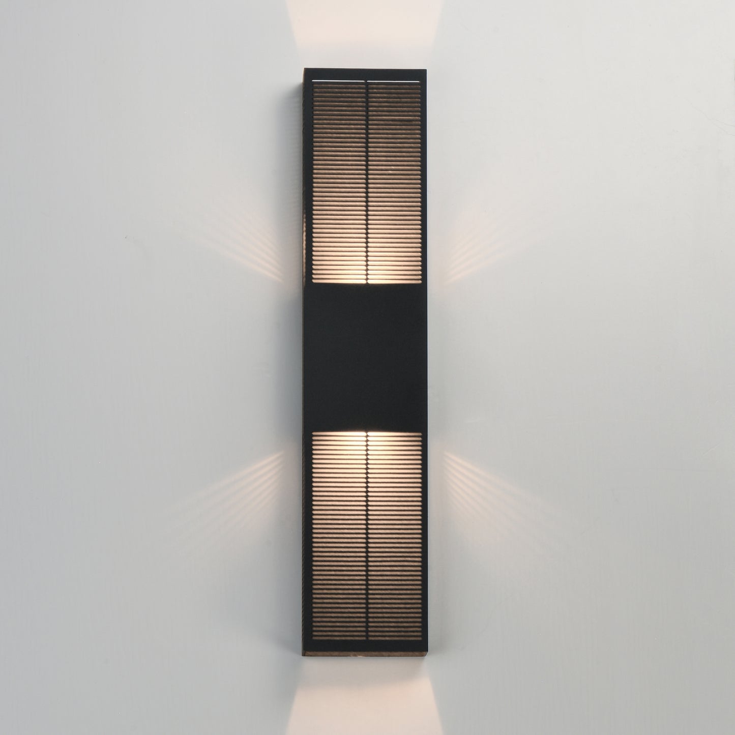 Grate 30" LED Outdoor Wall Sconce Black by ET2