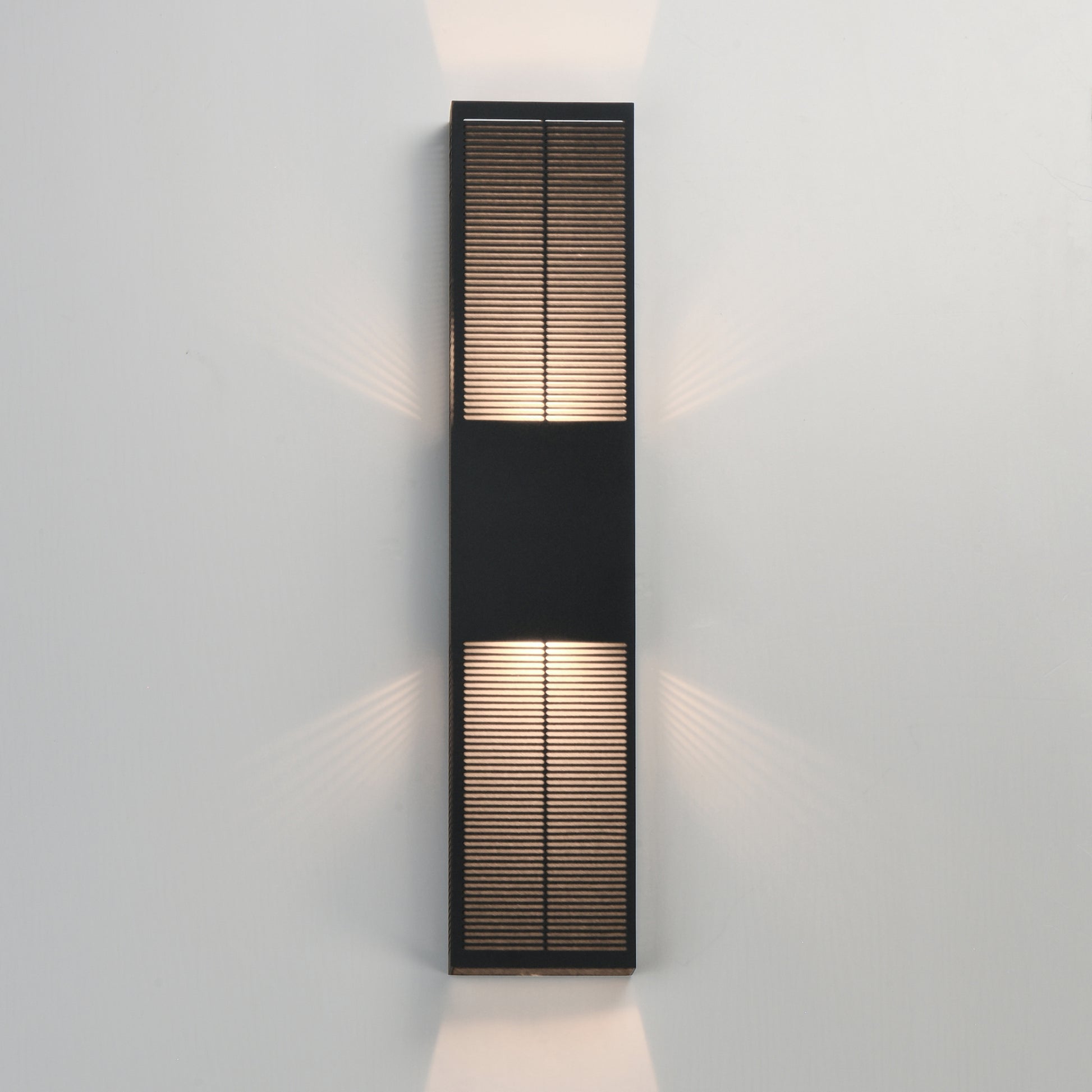 Grate 30" LED Outdoor Wall Sconce Black by ET2