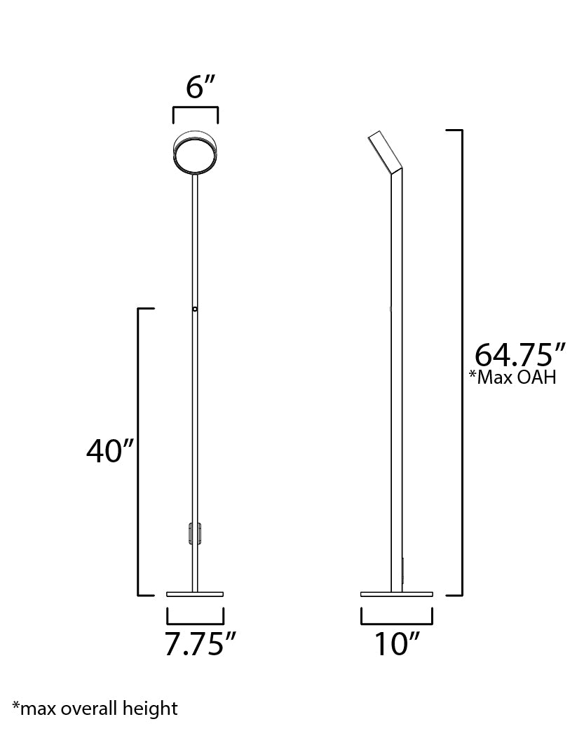 Embrace Adjustable Floor Lamp Black by ET2