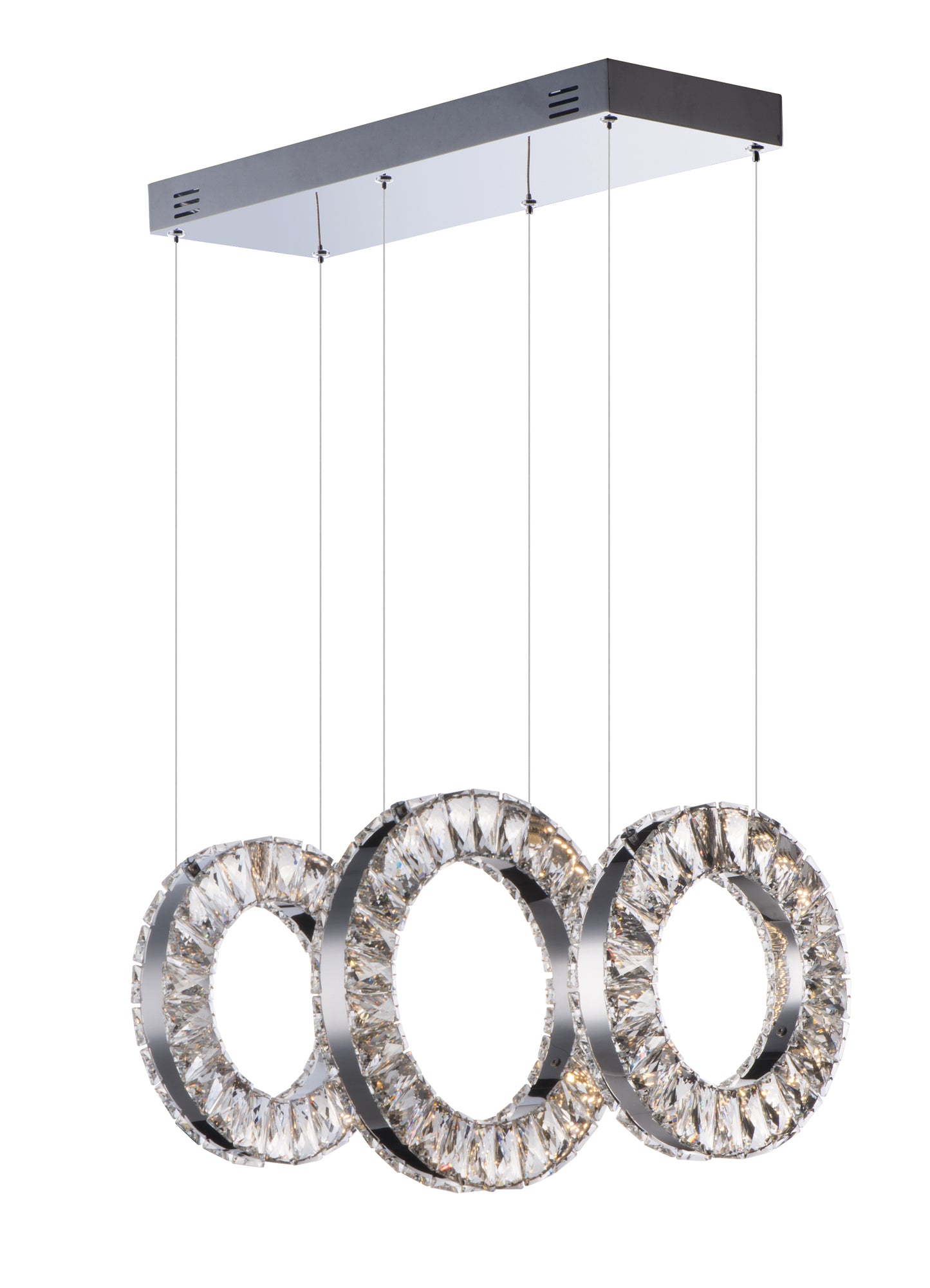 Charm 3-Light LED Linear Pendant Polished Chrome by ET2