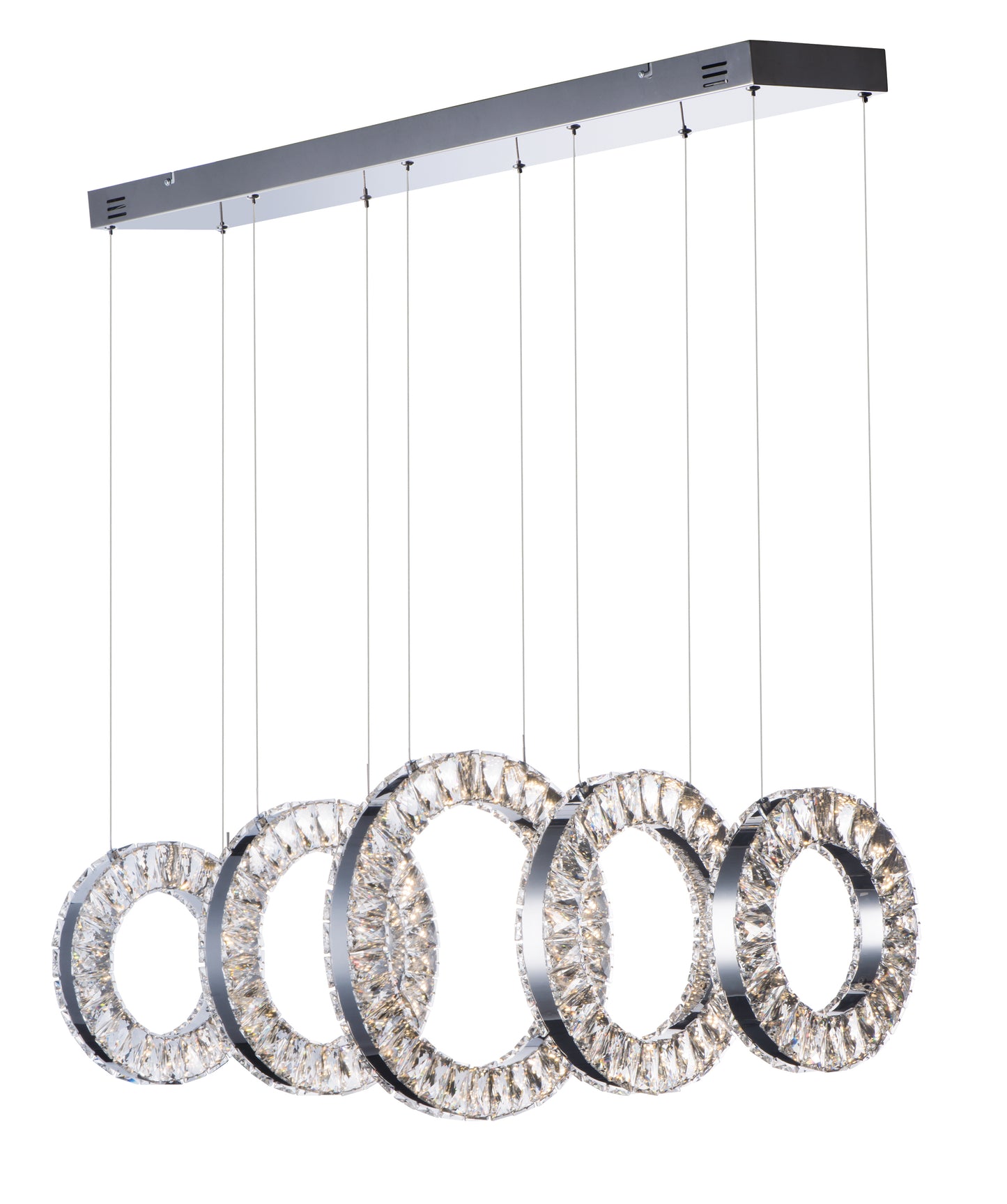 Charm 5-Light LED Linear Pendant Polished Chrome by ET2